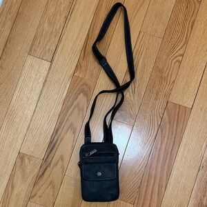 NWOT Black Leather Crossbody Bag